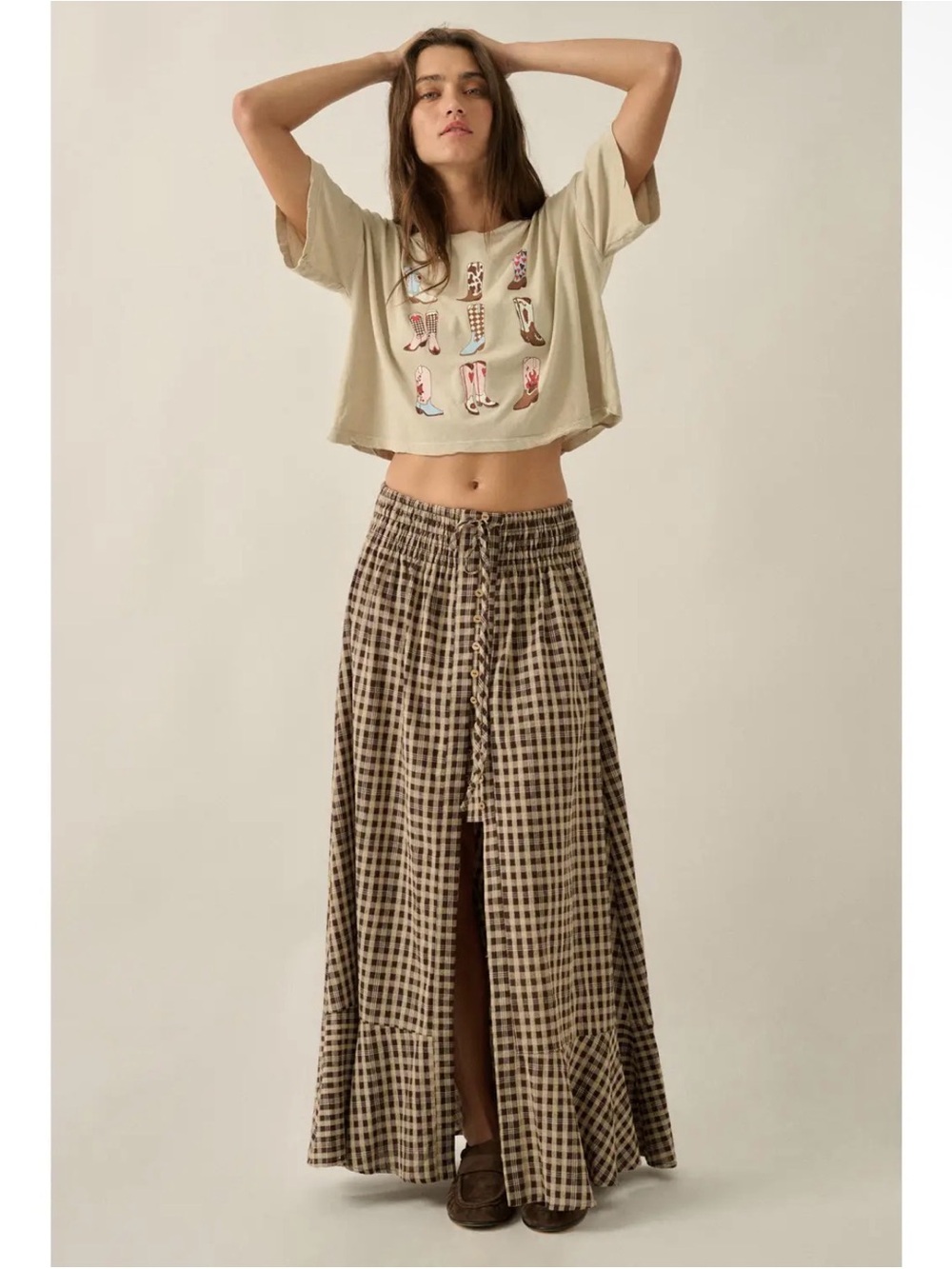 Plaid Maxi Skirt